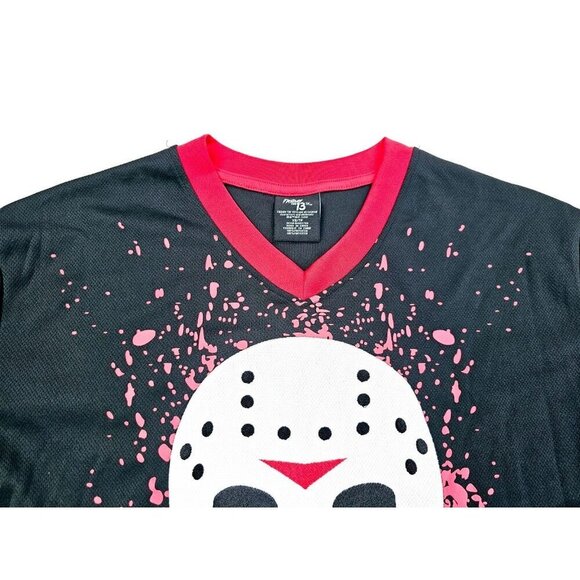 Friday The 13th Size XS Mens Long Sleeve Black Hockey Jersey Jason Voorhees - Picture 9 of 9